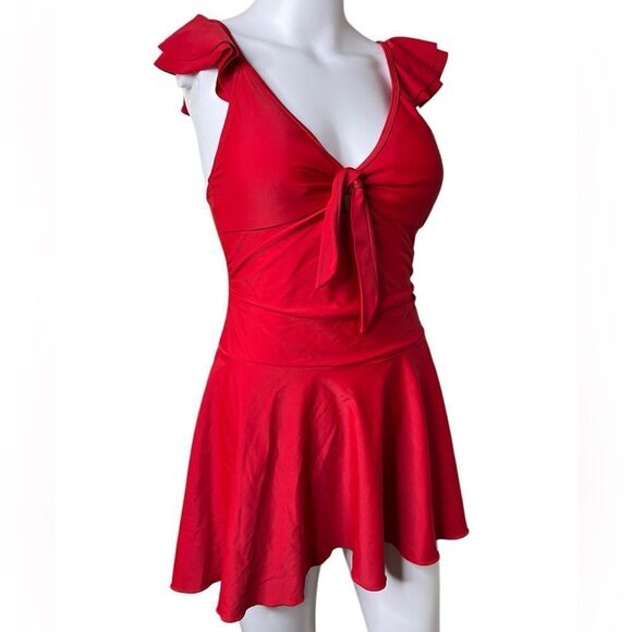 Shekini One Piece Skort Dress Red Size Small - Picture 2 of 3